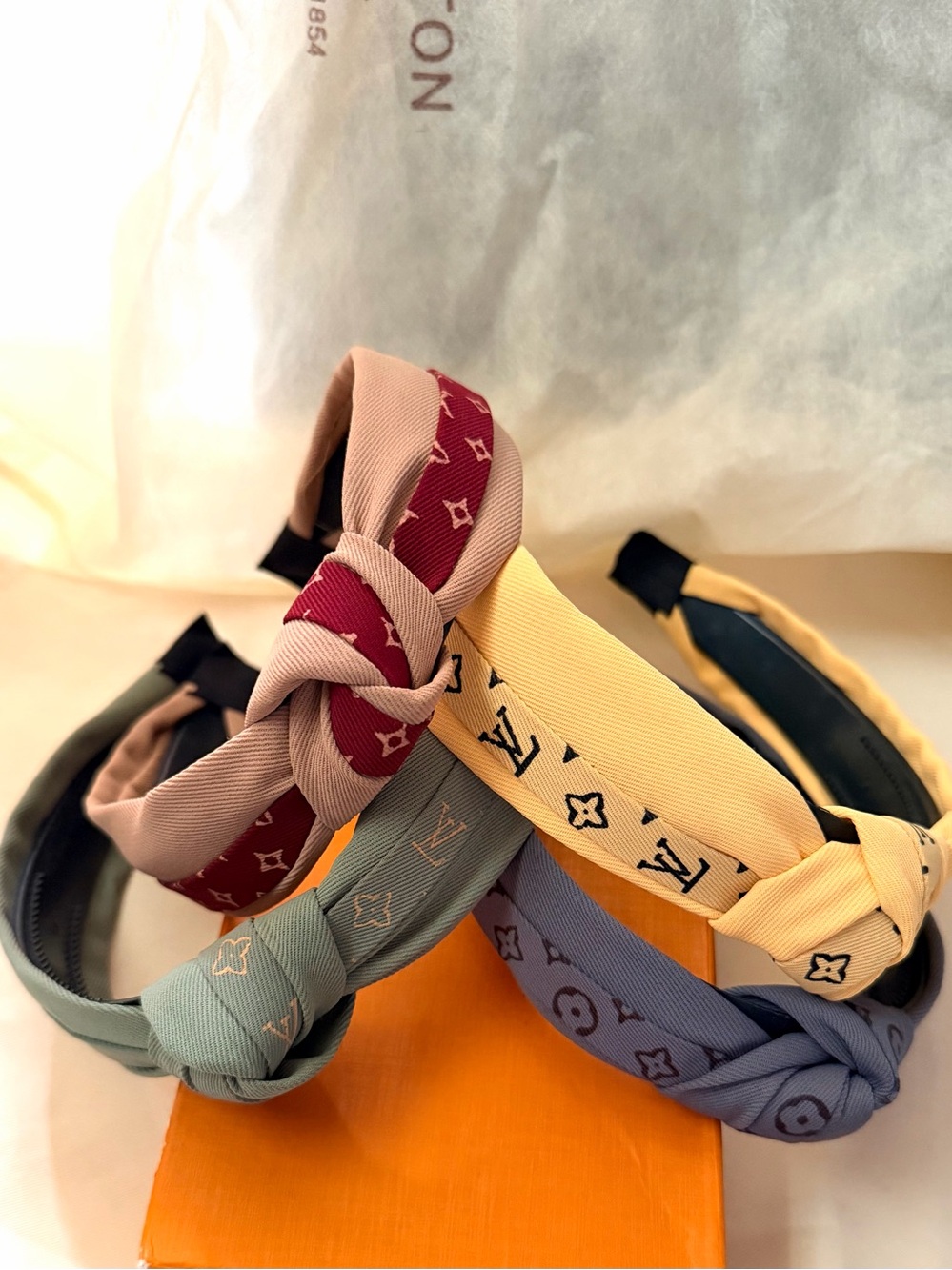 Designer-Inspired Knotted Satin Headbands in Multiple Colors